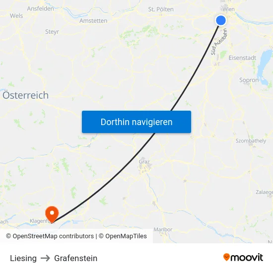 Liesing to Grafenstein map