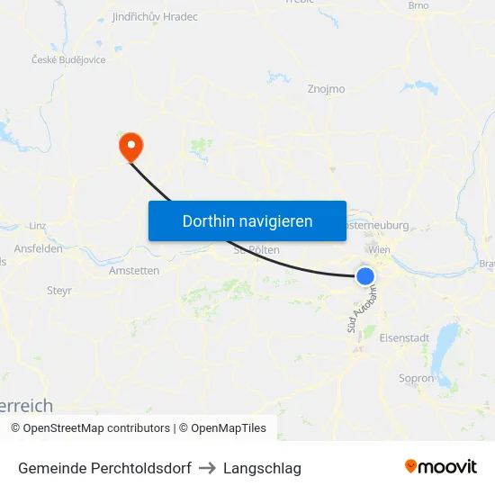 Gemeinde Perchtoldsdorf to Langschlag map