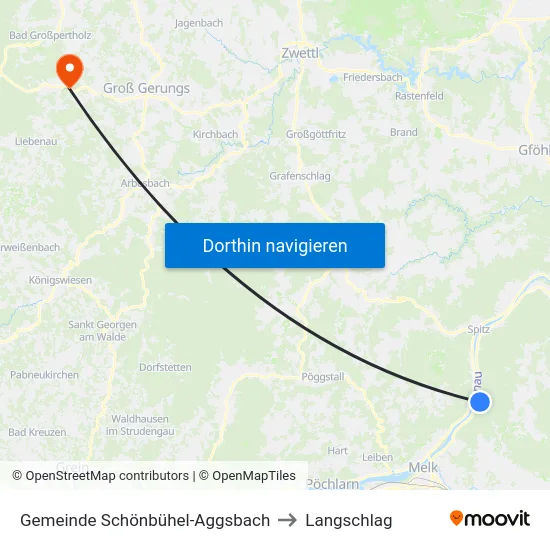 Gemeinde Schönbühel-Aggsbach to Langschlag map