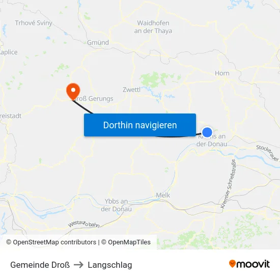 Gemeinde Droß to Langschlag map