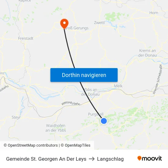 Gemeinde St. Georgen An Der Leys to Langschlag map