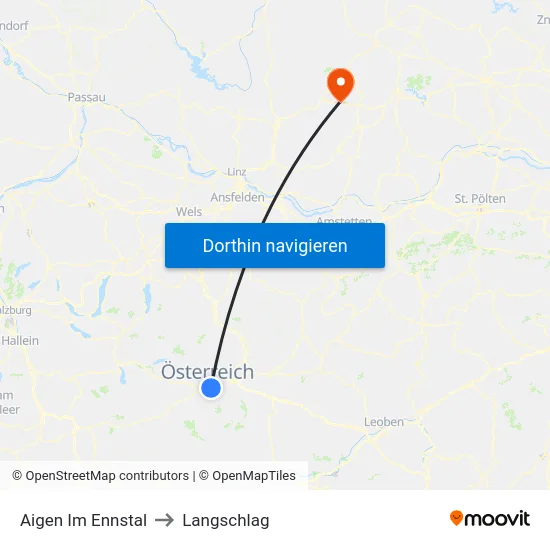Aigen Im Ennstal to Langschlag map