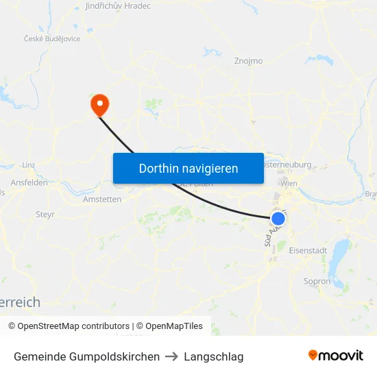 Gemeinde Gumpoldskirchen to Langschlag map