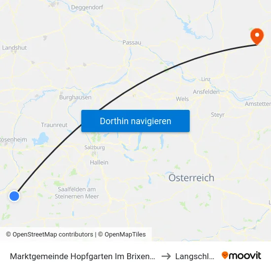 Marktgemeinde Hopfgarten Im Brixental to Langschlag map