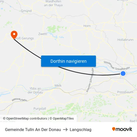 Gemeinde Tulln An Der Donau to Langschlag map