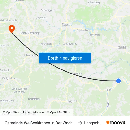 Gemeinde Weißenkirchen In Der Wachau to Langschlag map