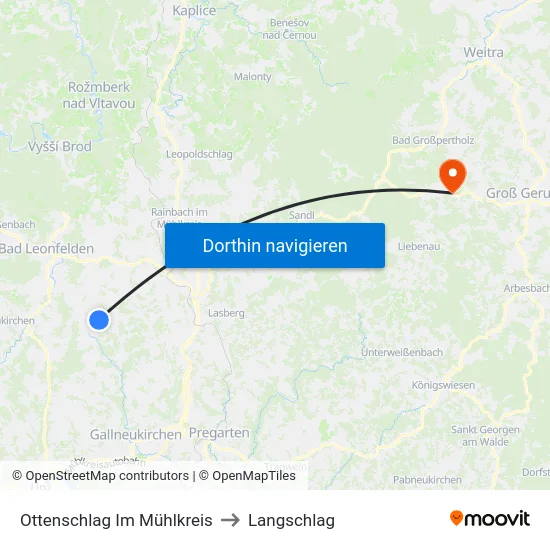 Ottenschlag Im Mühlkreis to Langschlag map