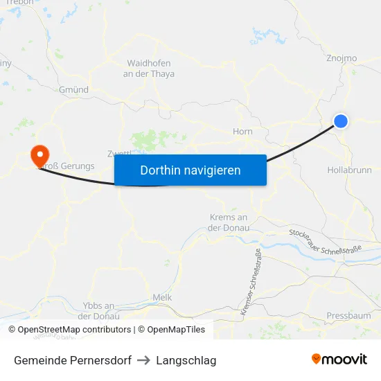 Gemeinde Pernersdorf to Langschlag map