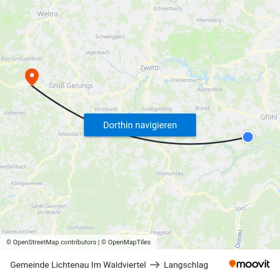 Gemeinde Lichtenau Im Waldviertel to Langschlag map