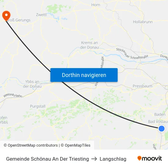 Gemeinde Schönau An Der Triesting to Langschlag map