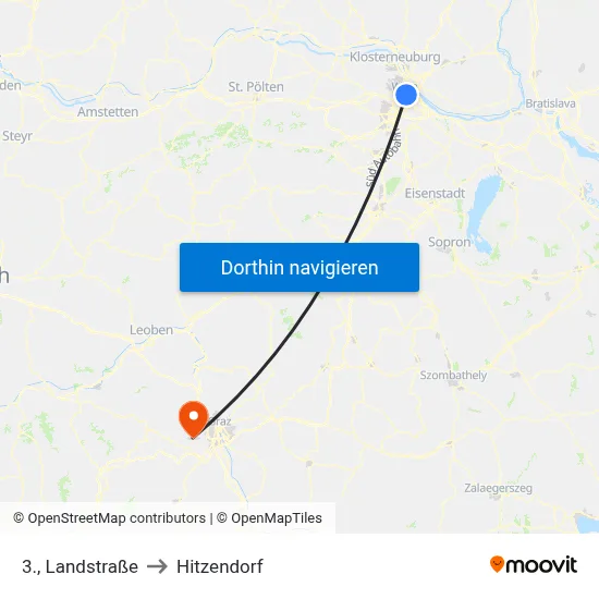 3., Landstraße to Hitzendorf map