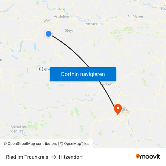 Ried Im Traunkreis to Hitzendorf map