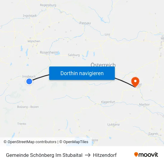 Gemeinde Schönberg Im Stubaital to Hitzendorf map