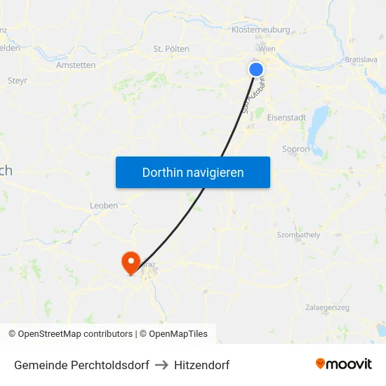 Gemeinde Perchtoldsdorf to Hitzendorf map