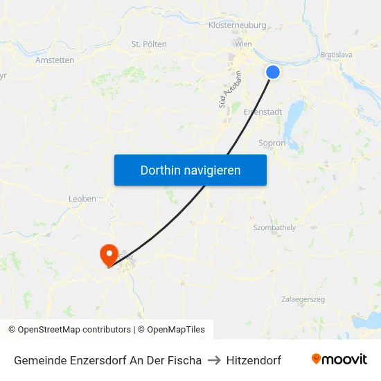 Gemeinde Enzersdorf An Der Fischa to Hitzendorf map