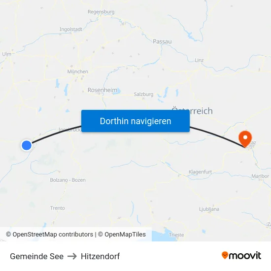 Gemeinde See to Hitzendorf map
