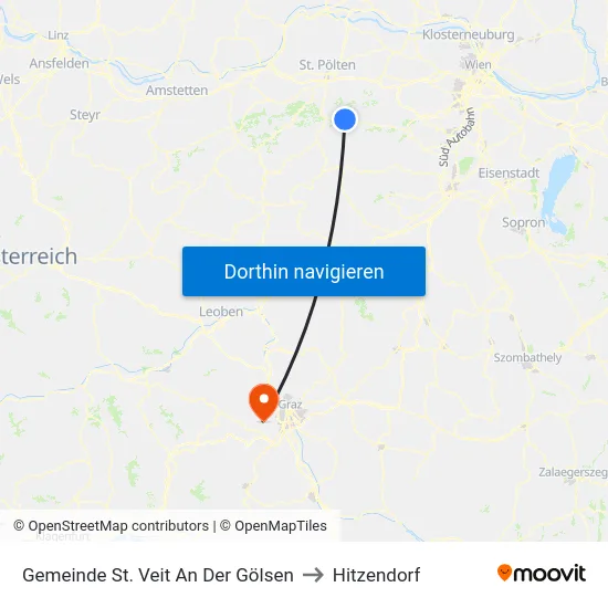 Gemeinde St. Veit An Der Gölsen to Hitzendorf map