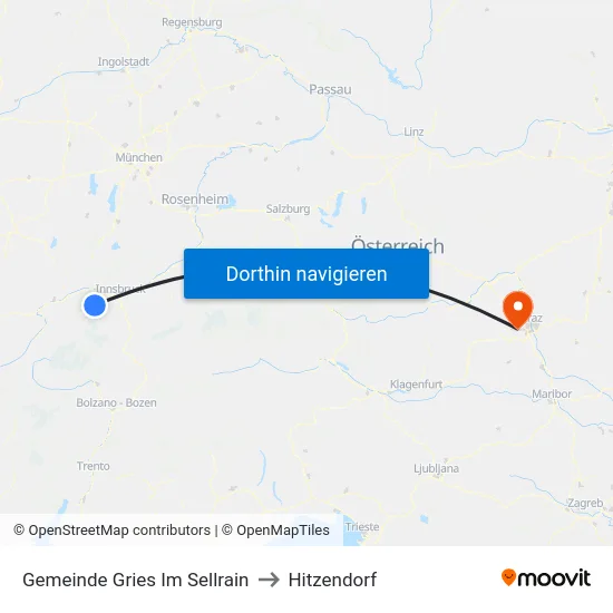 Gemeinde Gries Im Sellrain to Hitzendorf map