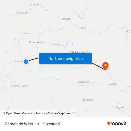 Gemeinde Weer to Hitzendorf map