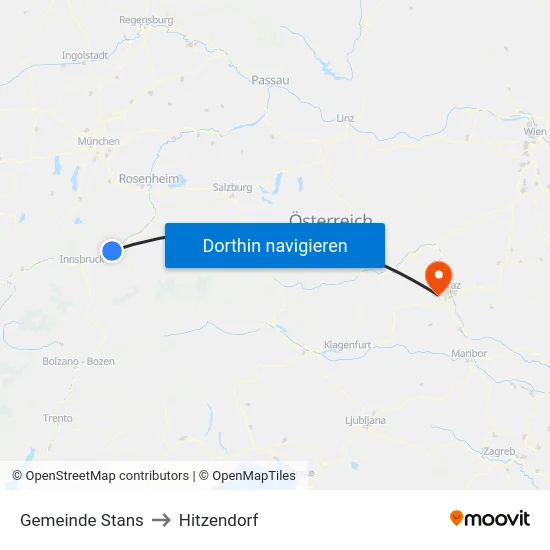 Gemeinde Stans to Hitzendorf map