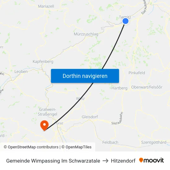 Gemeinde Wimpassing Im Schwarzatale to Hitzendorf map