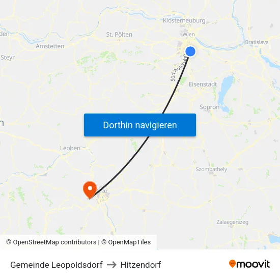 Gemeinde Leopoldsdorf to Hitzendorf map