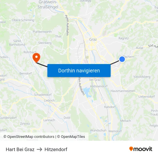 Hart Bei Graz to Hitzendorf map