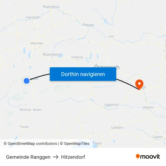 Gemeinde Ranggen to Hitzendorf map