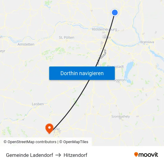 Gemeinde Ladendorf to Hitzendorf map