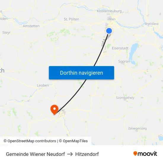 Gemeinde Wiener Neudorf to Hitzendorf map