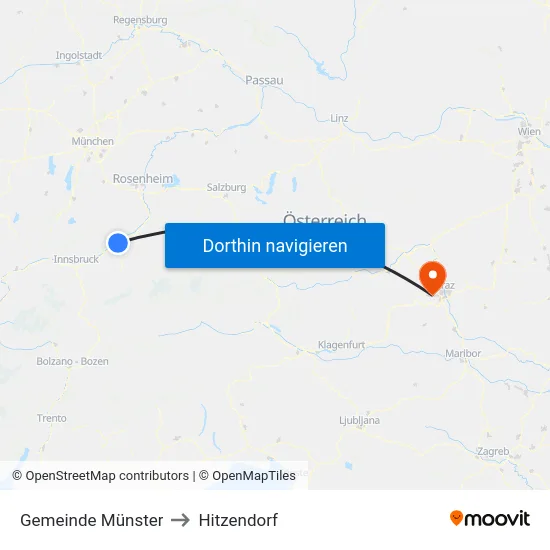 Gemeinde Münster to Hitzendorf map