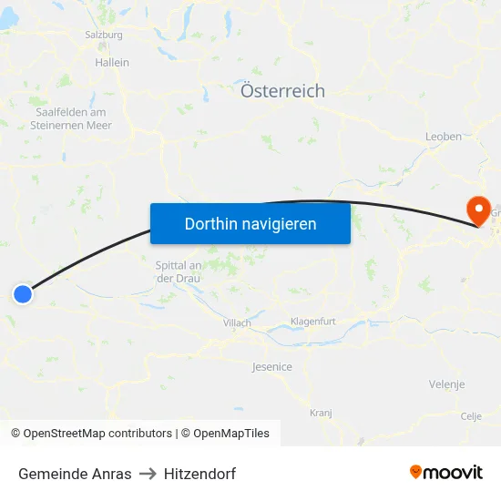 Gemeinde Anras to Hitzendorf map