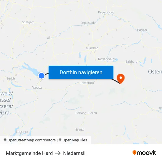 Marktgemeinde Hard to Niedernsill map