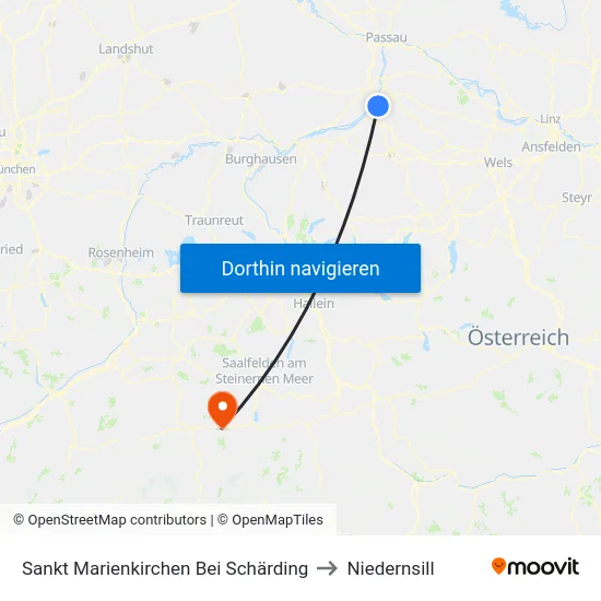 Sankt Marienkirchen Bei Schärding to Niedernsill map