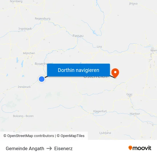 Gemeinde Angath to Eisenerz map