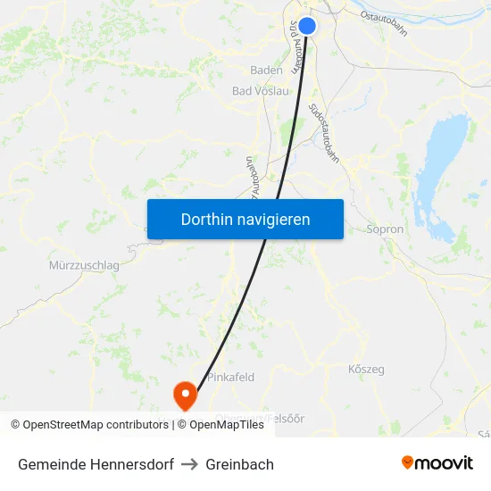 Gemeinde Hennersdorf to Greinbach map