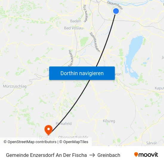 Gemeinde Enzersdorf An Der Fischa to Greinbach map