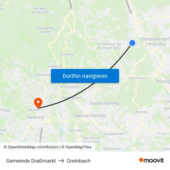 Gemeinde Draßmarkt to Greinbach map