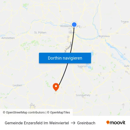 Gemeinde Enzersfeld Im Weinviertel to Greinbach map