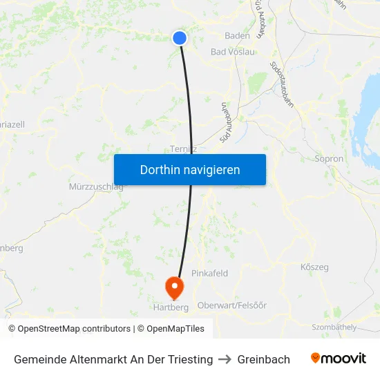 Gemeinde Altenmarkt An Der Triesting to Greinbach map