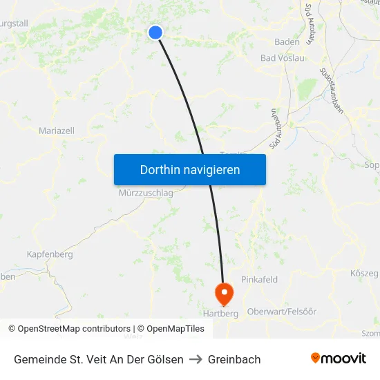 Gemeinde St. Veit An Der Gölsen to Greinbach map