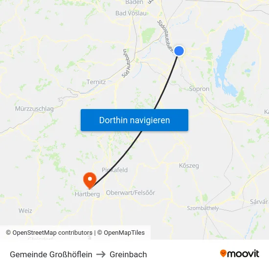 Gemeinde Großhöflein to Greinbach map