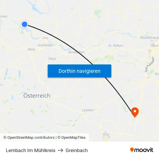Lembach Im Mühlkreis to Greinbach map
