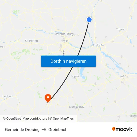 Gemeinde Drösing to Greinbach map