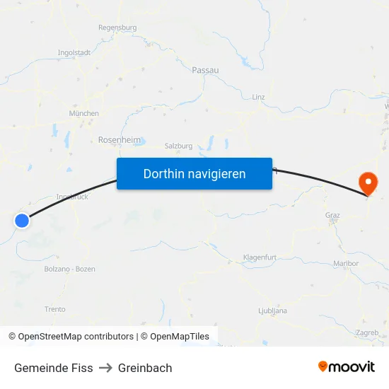 Gemeinde Fiss to Greinbach map