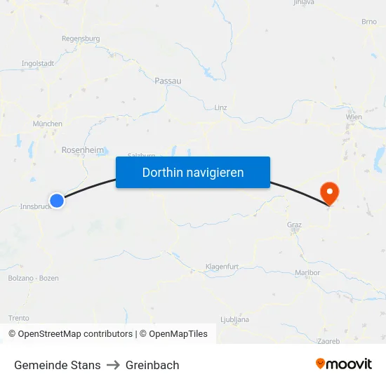 Gemeinde Stans to Greinbach map