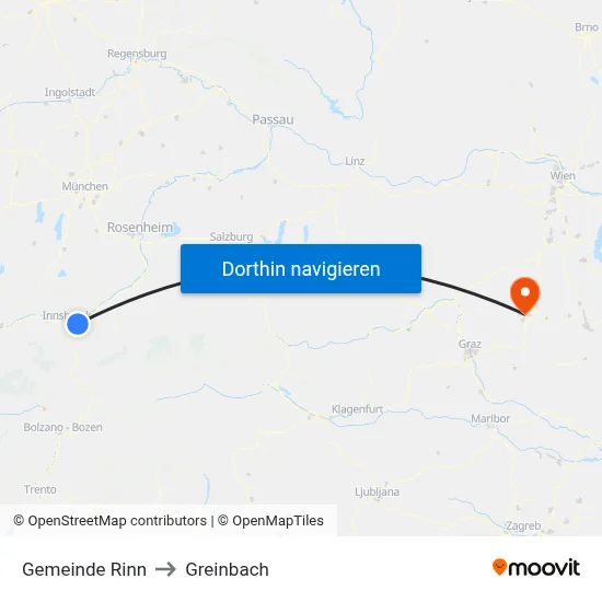 Gemeinde Rinn to Greinbach map
