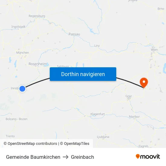 Gemeinde Baumkirchen to Greinbach map