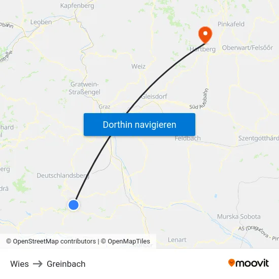 Wies to Greinbach map