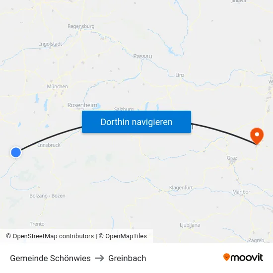 Gemeinde Schönwies to Greinbach map